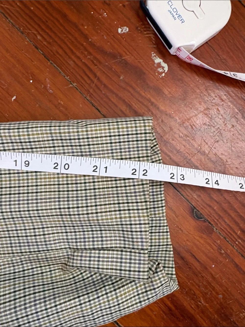 Vintage 1990s Ann Taylor Plaid Skirt Suit Set Yellow Blue Size 8 / 10 Cotton